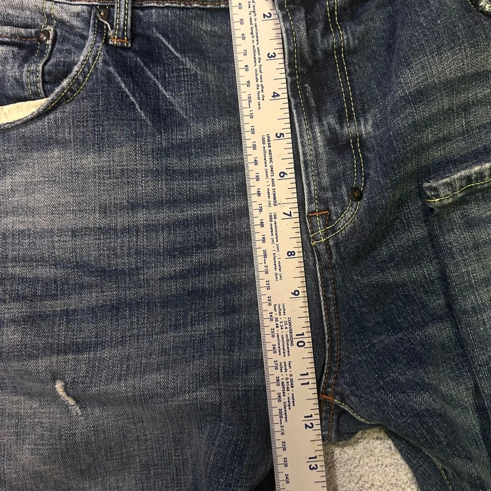 PRPS Jeans Cayenne Super Skinny 40 Dark Indigo Distressed Stretch Streetwear
